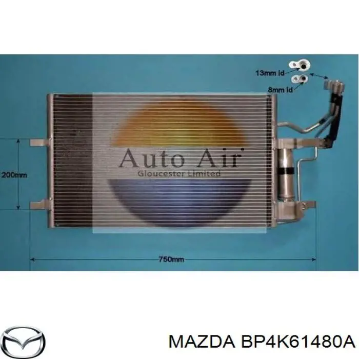 BP4K61480A Mazda condensador aire acondicionado