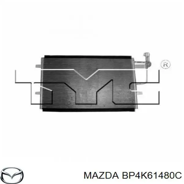 Condensador aire acondicionado BP4K61480C Mazda