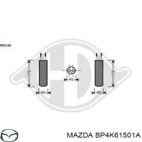 BP4K61501A Mazda filtro deshidratador