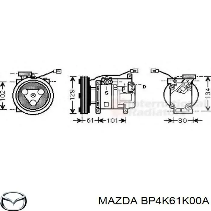 Comprar BP4K61K00A Mazda Compresor de aire acondicionado coche