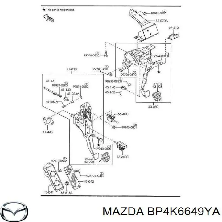 Interruptor de embrague Mazda BP4K6649YA precio, desde 29,30 EUR