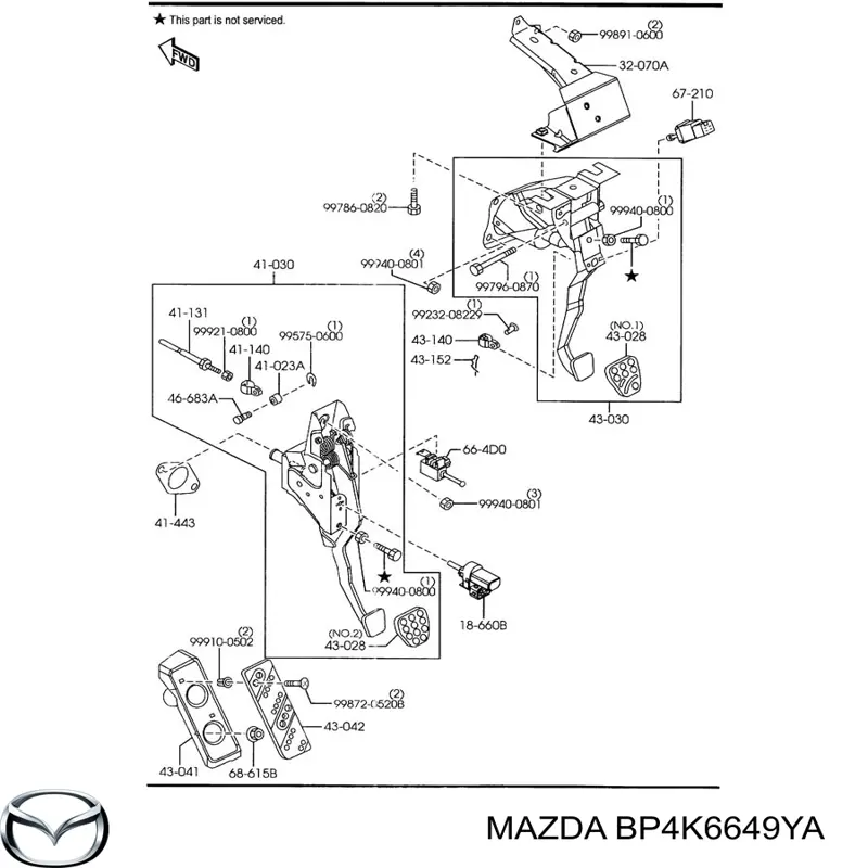 Interruptor De Embrague para Mazda 3 (BK14)