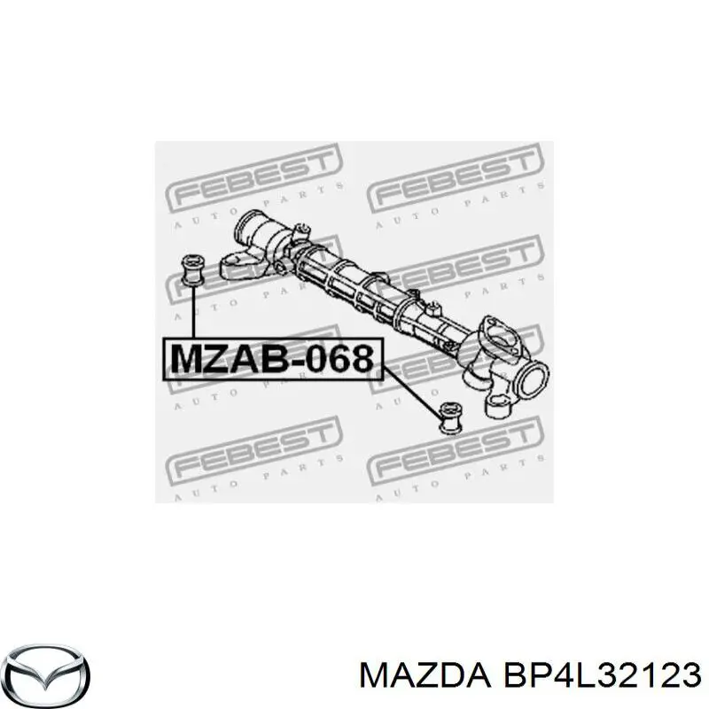 BP4L32123 Mazda silentblock de montaje del caja de direccion