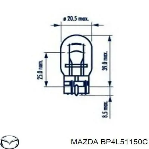 BP4L51150D Mazda piloto posterior exterior derecho