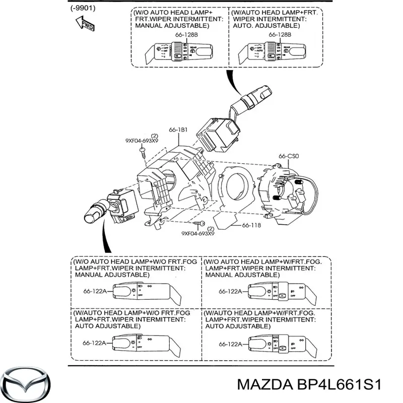 Sensor de ángulo de giro del volante Mazda BP4L661S1 precio, desde 62,44 EUR