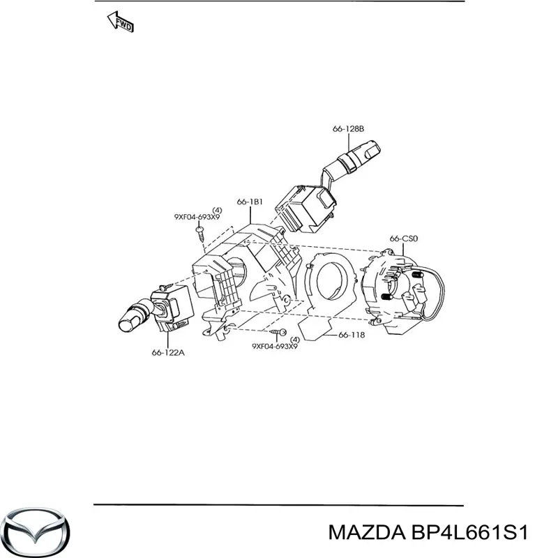Comprar BP4L661S1 Mazda Sensor angulo de giro