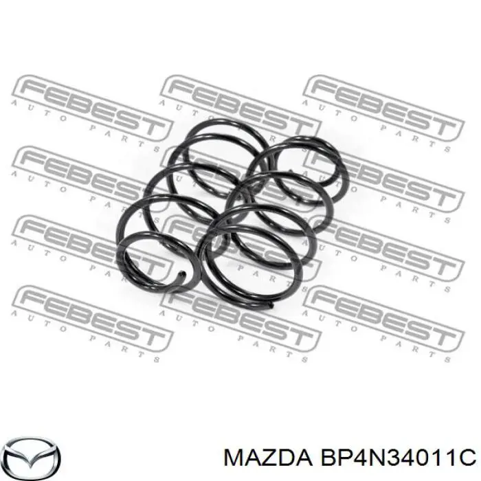 BP4N34011C Mazda muelle de suspensión eje delantero