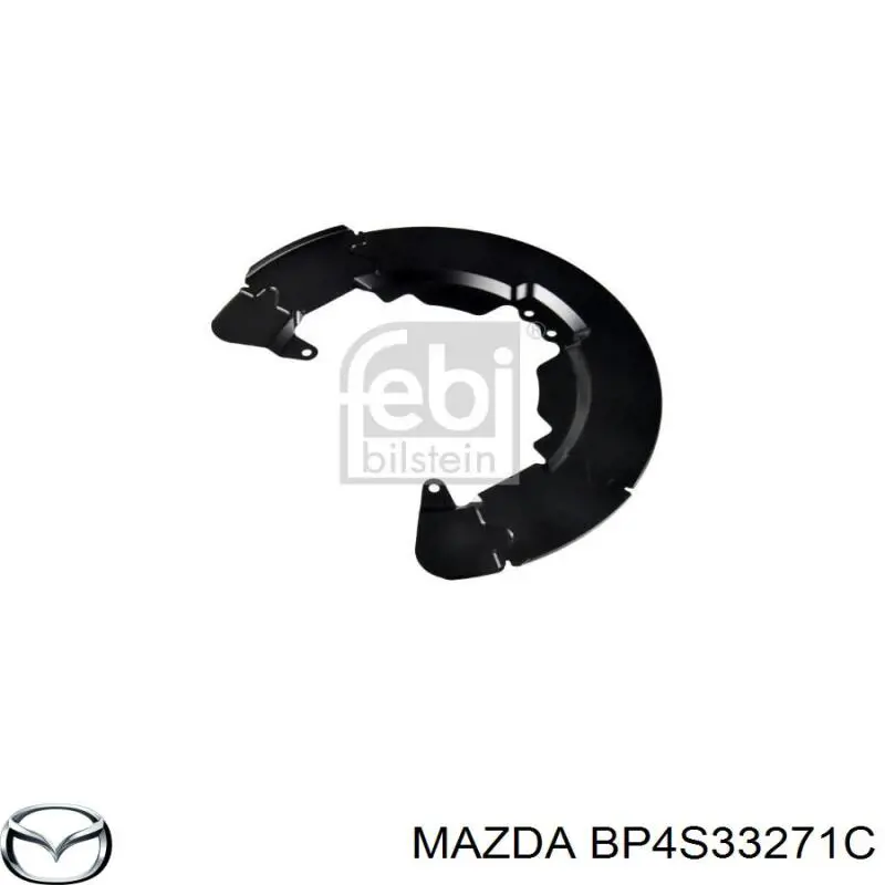 Chapa protectora contra salpicaduras, disco de freno delantero izquierdo Mazda 3 (BK14)