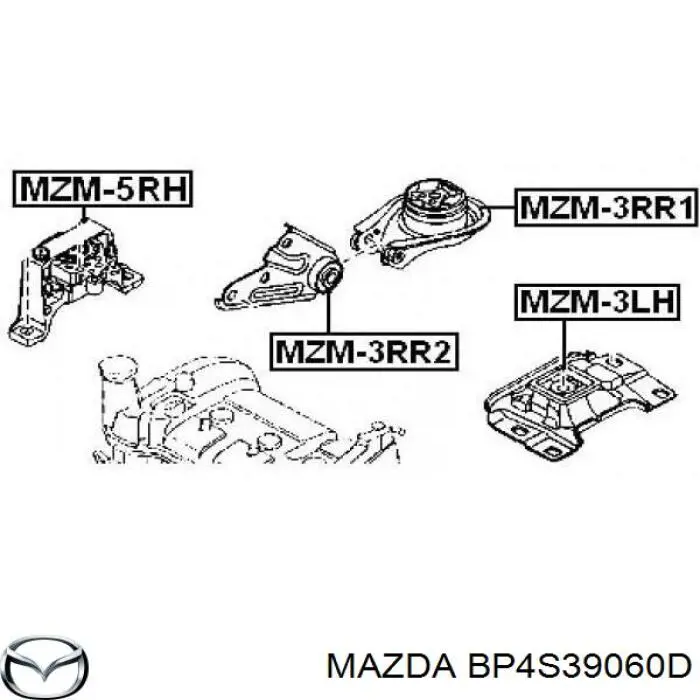 Soporte de motor derecho Mazda BP4S39060D precio, desde 59,74 EUR