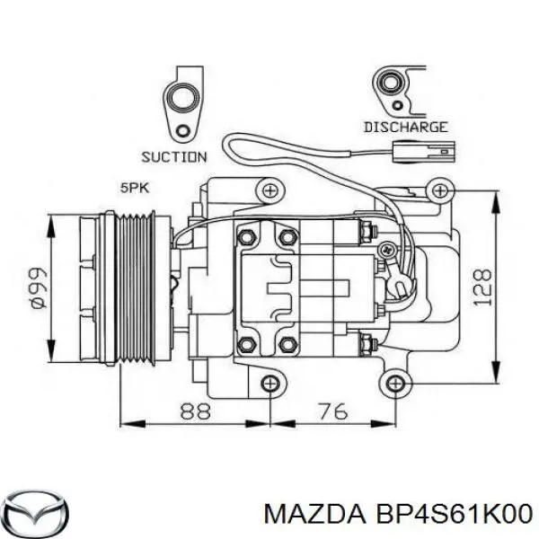 Comprar BP4S61K00 Mazda Compresor de aire acondicionado coche