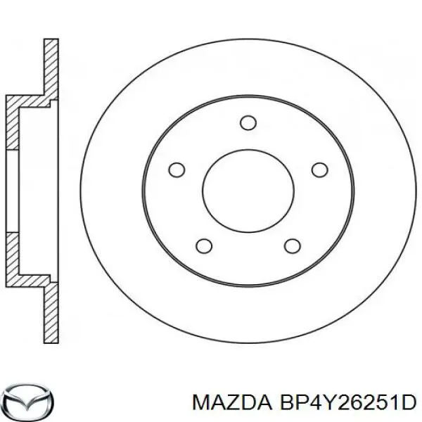 Disco de freno trasero Mazda BP4Y26251D precio, desde 27,30 EUR