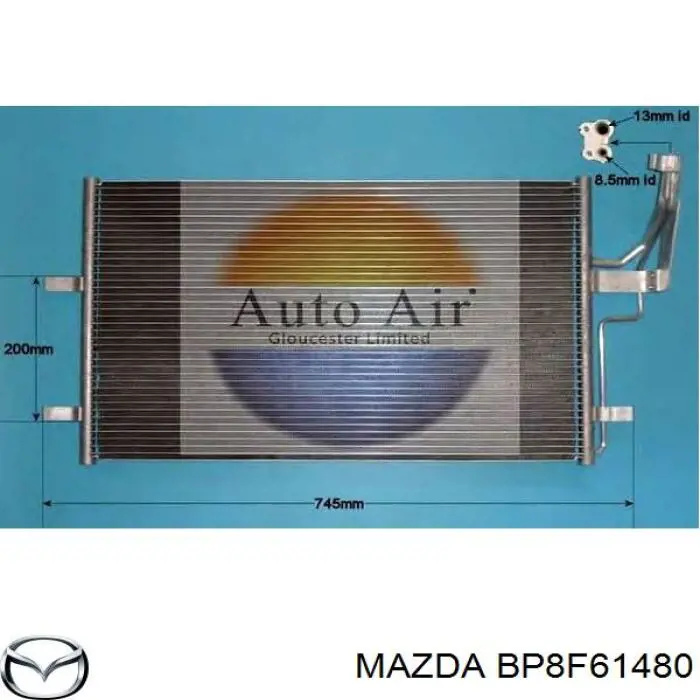 Comprar BP8F61480 Mazda Condensador de aire acondicionado