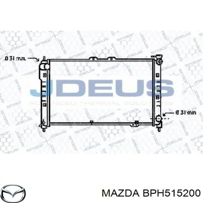 BPH515200 Mazda radiador refrigeración del motor