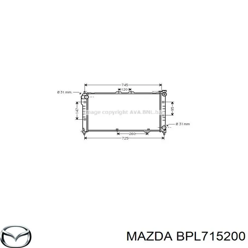 Radiador de água Mazda 232382