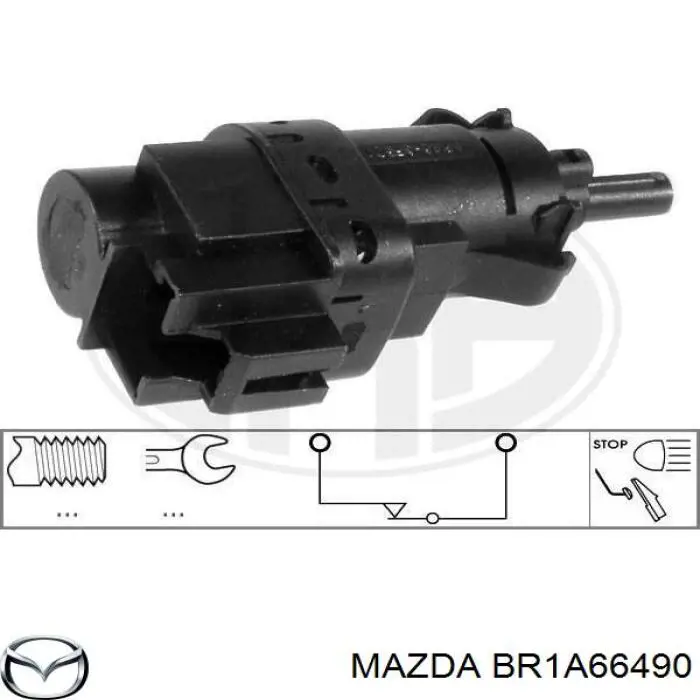 BR1A66490 Mazda interruptor luz de freno