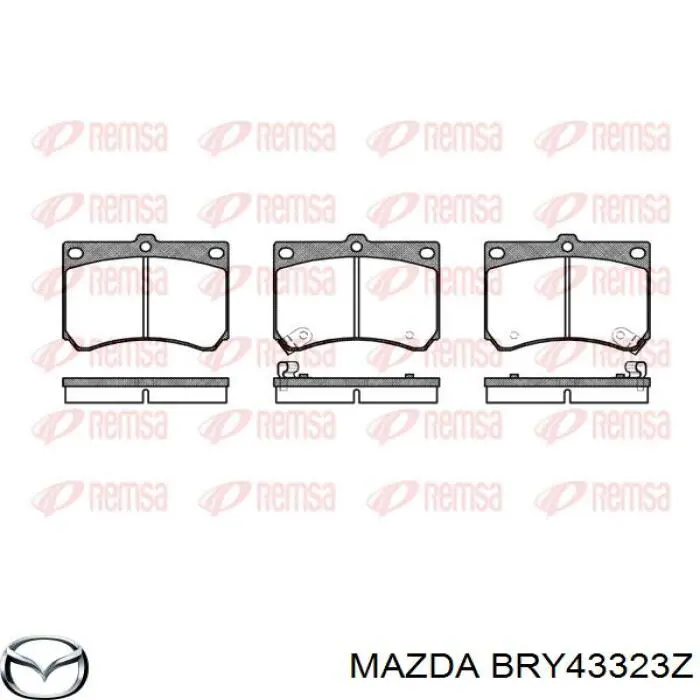 BRY4-33-23Z Mazda pastillas de freno delanteras