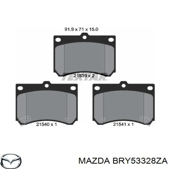 BRY53328ZA Mazda pastillas de freno delanteras