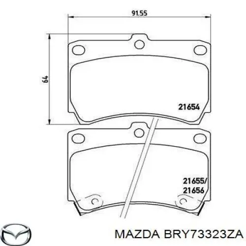 BRY73323ZA Mazda pastillas de freno delanteras