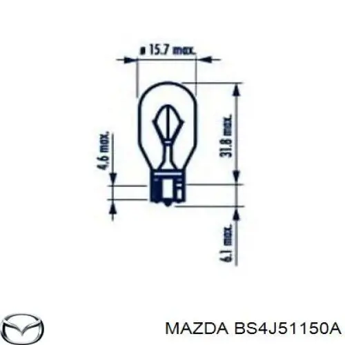 BS4J51150A Mazda piloto posterior exterior derecho