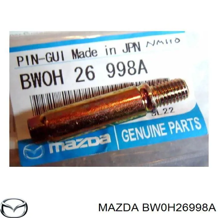 BW0H26998A Mazda pasador guía, pinza del freno trasera