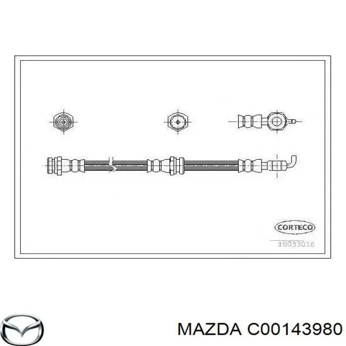 C00143980 Mazda latiguillo de freno delantero