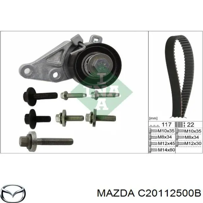 Tensor de la correa de distribución Mazda C20112500B precio, desde 31,29 EUR