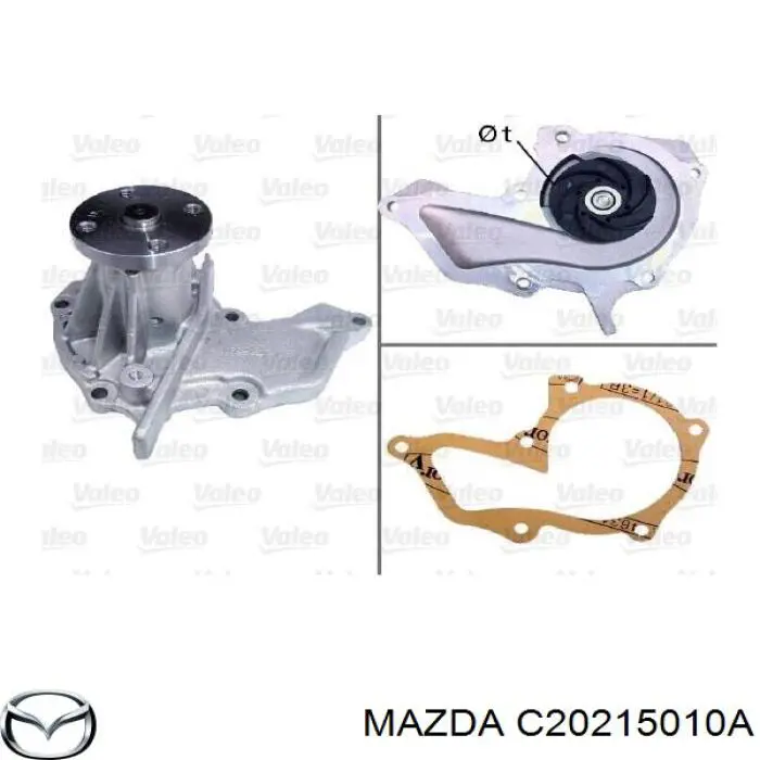 C20215010A Mazda bomba de agua