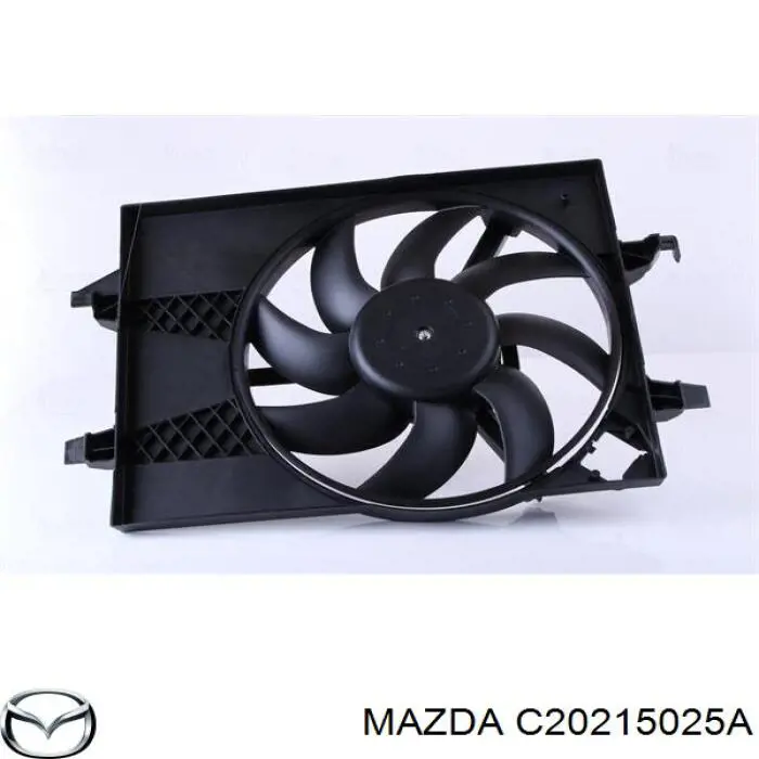 C20215025A Mazda difusor de radiador, ventilador de refrigeración, condensador del aire acondicionado, completo con motor y rodete