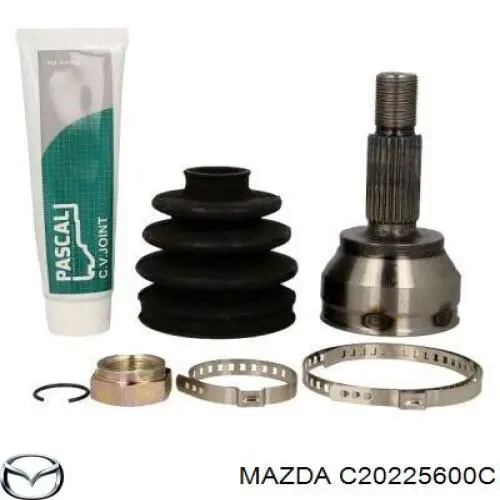 C20225600C Mazda árbol de transmisión delantero izquierdo