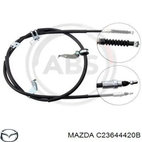 C23644420B Mazda cable de freno de mano trasero izquierdo