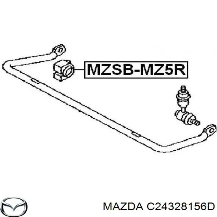 Buje de barra estabilizadora trasera C24328156D Mazda