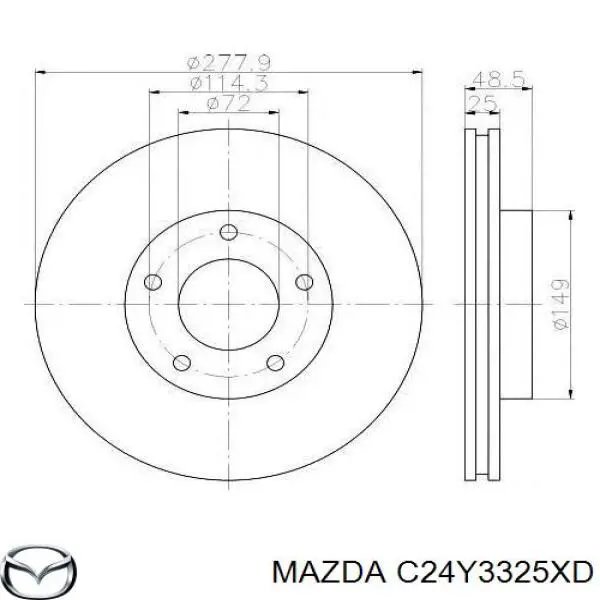 Comprar C24Y3325XD Mazda Freno de disco delantero