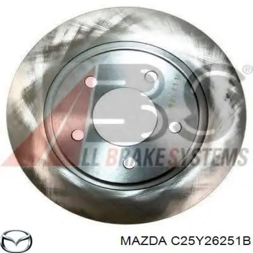 C25Y26251B Mazda disco de freno trasero