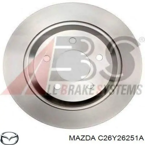 C26Y26251A Mazda disco de freno trasero