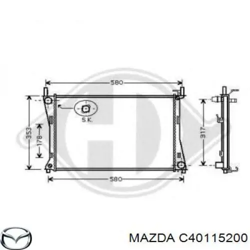 C40115200 Mazda radiador