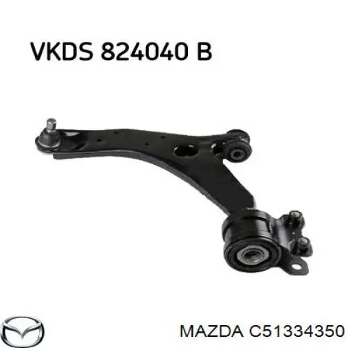 Brazo inferior izquierdo de la suspensión delantera C51334350 Mazda