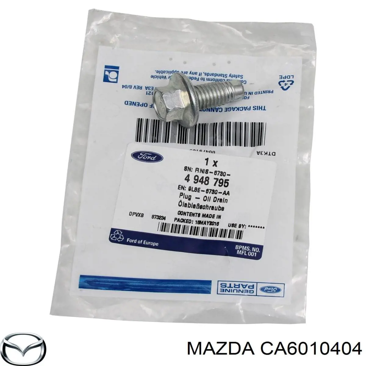 CA6010404 Mazda tapón roscado, colector de aceite