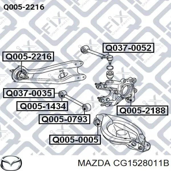 CG1528011B Mazda muelle de suspensión eje trasero