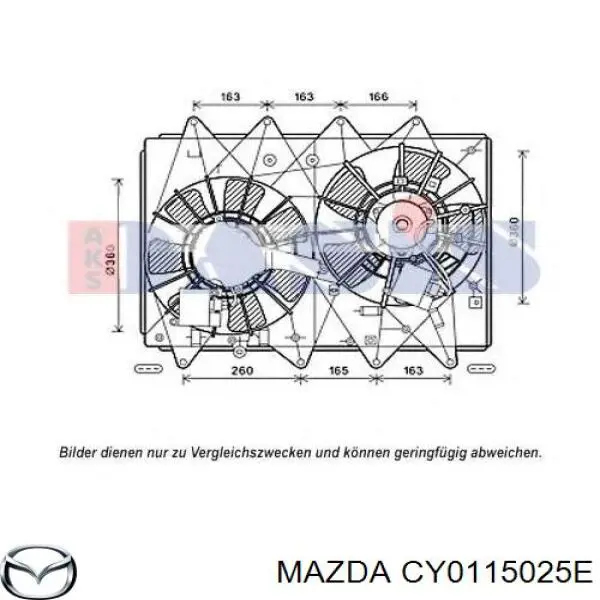 CY0115025E Mazda ventilador del motor
