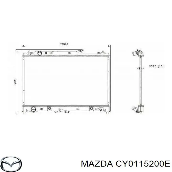 CY0115200E Mazda radiador