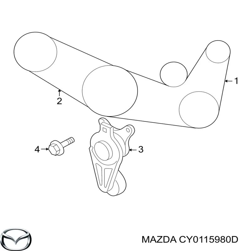 Comprar CY0115980D Mazda Tensor de correa poli V 
