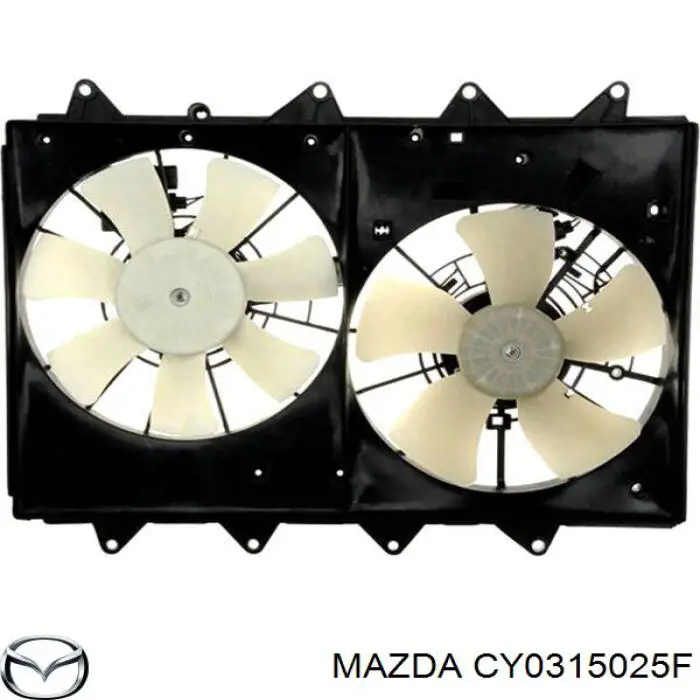 CY0315025F Mazda ventilador (rodete +motor refrigeración del motor con electromotor completo)