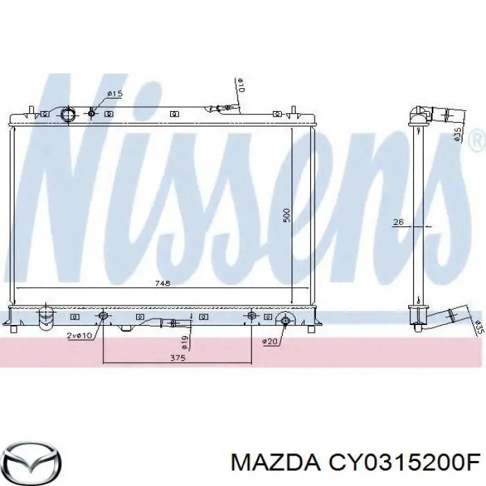 Comprar CY0315200F Mazda Radiador de auto