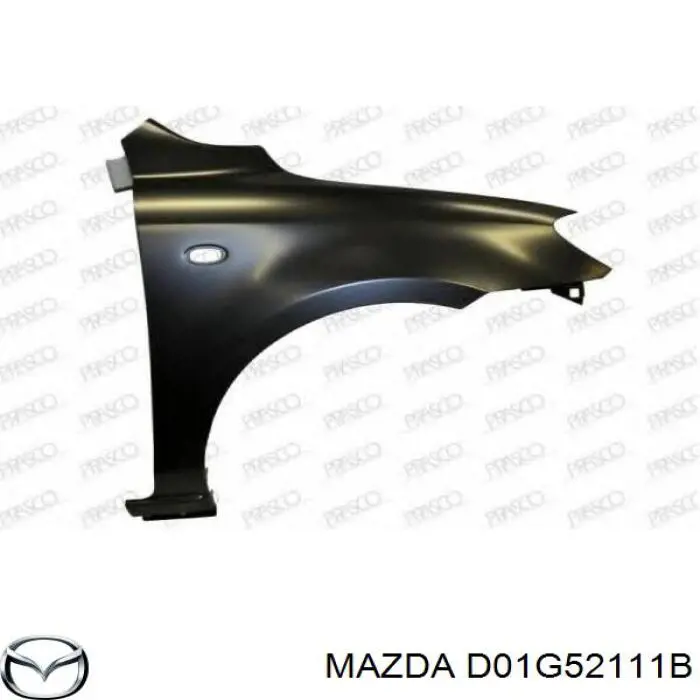 D01G52111B Mazda guardabarros delantero derecho