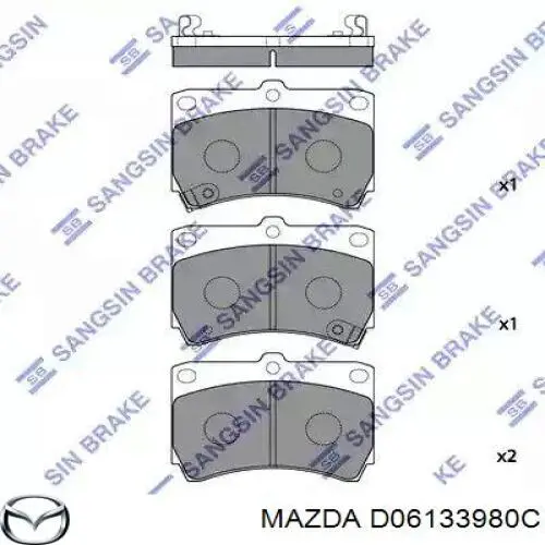 Pinza de freno, Eje delantero derecha para Mazda 121 (DB)