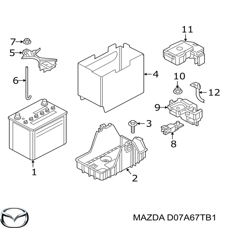 Terminal de batería Mazda D07A67TB1 precio, desde 33,33 EUR