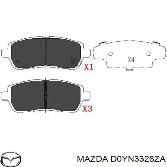 D0YN3328ZA Mazda pastillas de freno delanteras