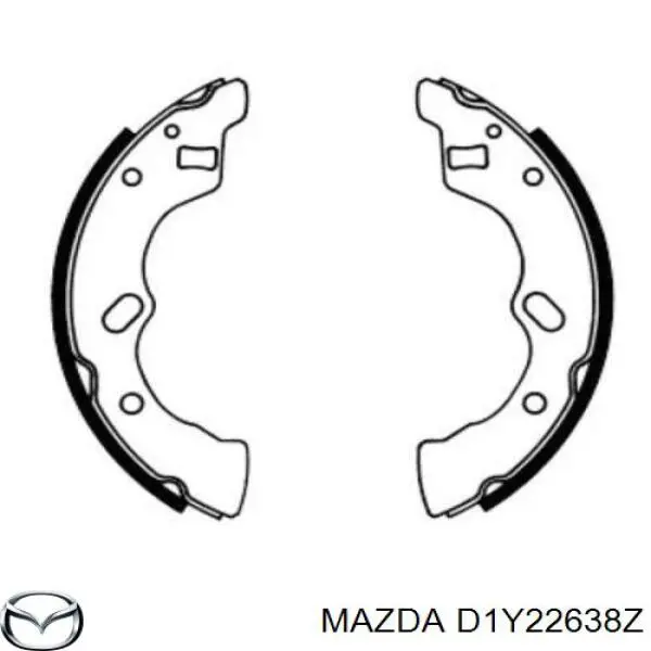 D1Y22638Z Mazda zapatas de frenos de tambor traseras