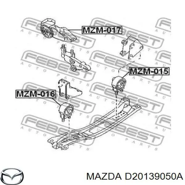 D20139050A Mazda soporte motor delantero