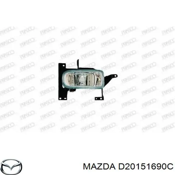 Luz antiniebla izquierda para Mazda Demio (DW)